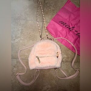 Mali + Lili mini fur backpack / purse